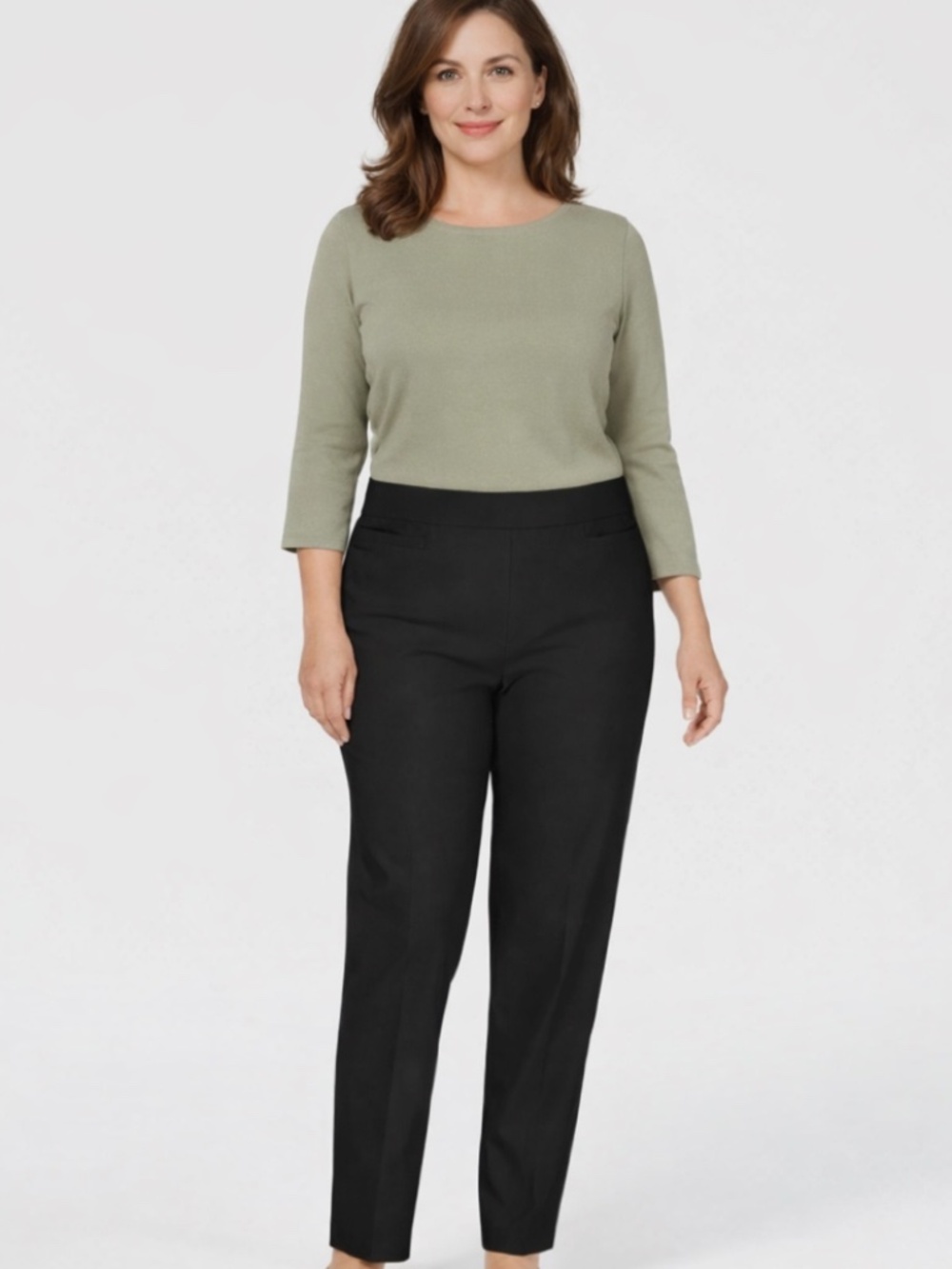 Alfred Dunner Classic Allure Tummy Control Pull-on Average Length Pants NWT/20W/